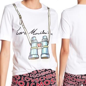 LOVE MOSCHINO | Canocchiale Binoculars Graphic Tee